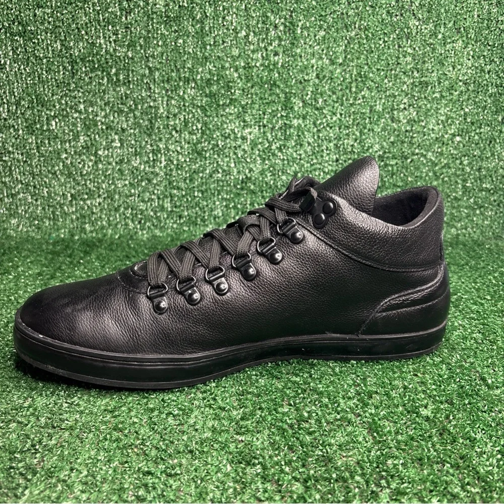 Kenneth Cole New York Men's Brand Tour Mid Sneakers Black‎ Leather Size 11.5 M